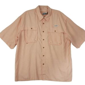 Magellan Outdoors~Men's Size 2XL~Orange Mag Wick Fishing Gear Shirt Short Sleeve